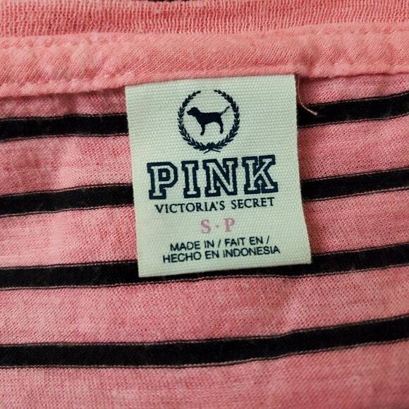 PINK VICTORIA'S SECRET Striped Top S - Picture 5 of 6